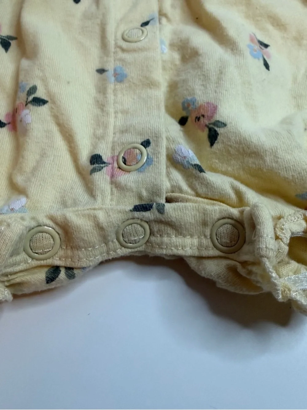 Carter's Yellow Floral Bunny Applique One-Piece